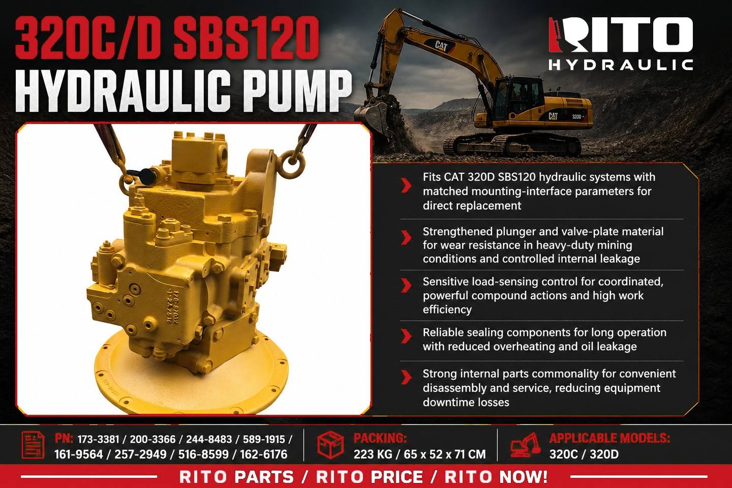 ¿Por qué una bomba hidráulica CAT 320C / 320D pierde potencia bajo carga pesada?