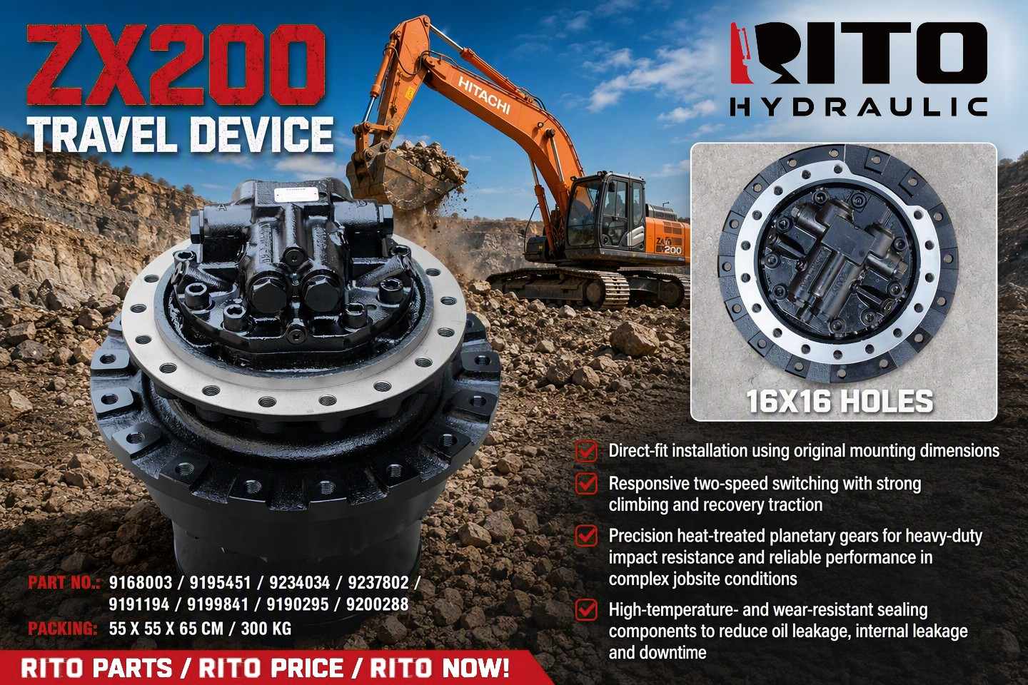 Cómo elegir el conjunto de motor de traslación adecuado para una excavadora Hitachi ZX200