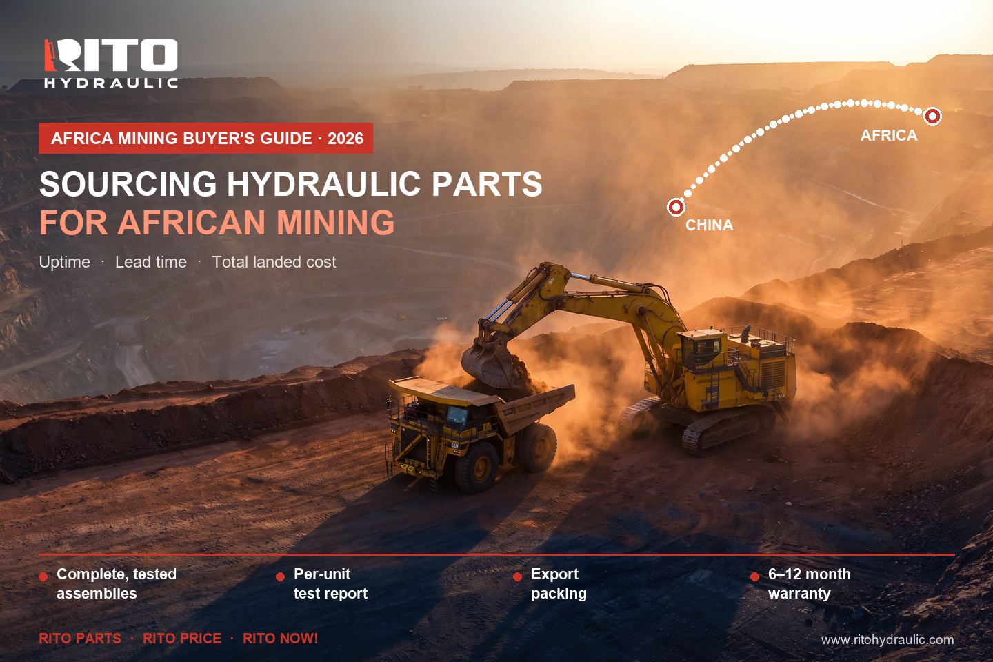 Abastecimiento de piezas hidráulicas para excavadoras en la minería africana: Guía del comprador 2026