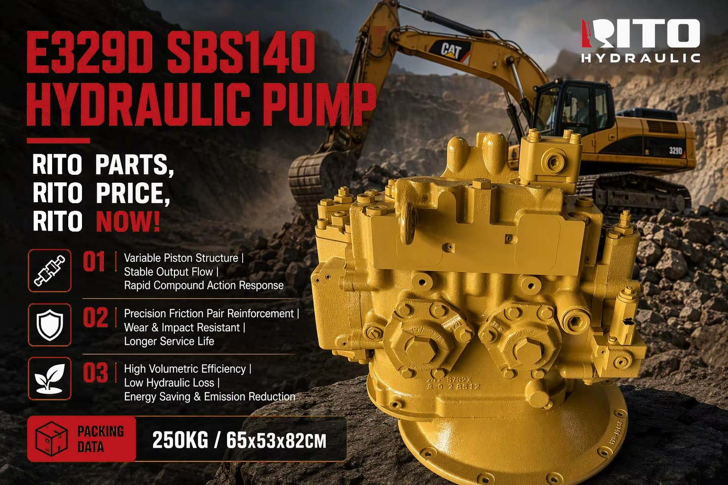 Bomba principal para CAT 329D (SBS140): Guía de instalación, puesta en marcha y cuidado para una larga vida útil