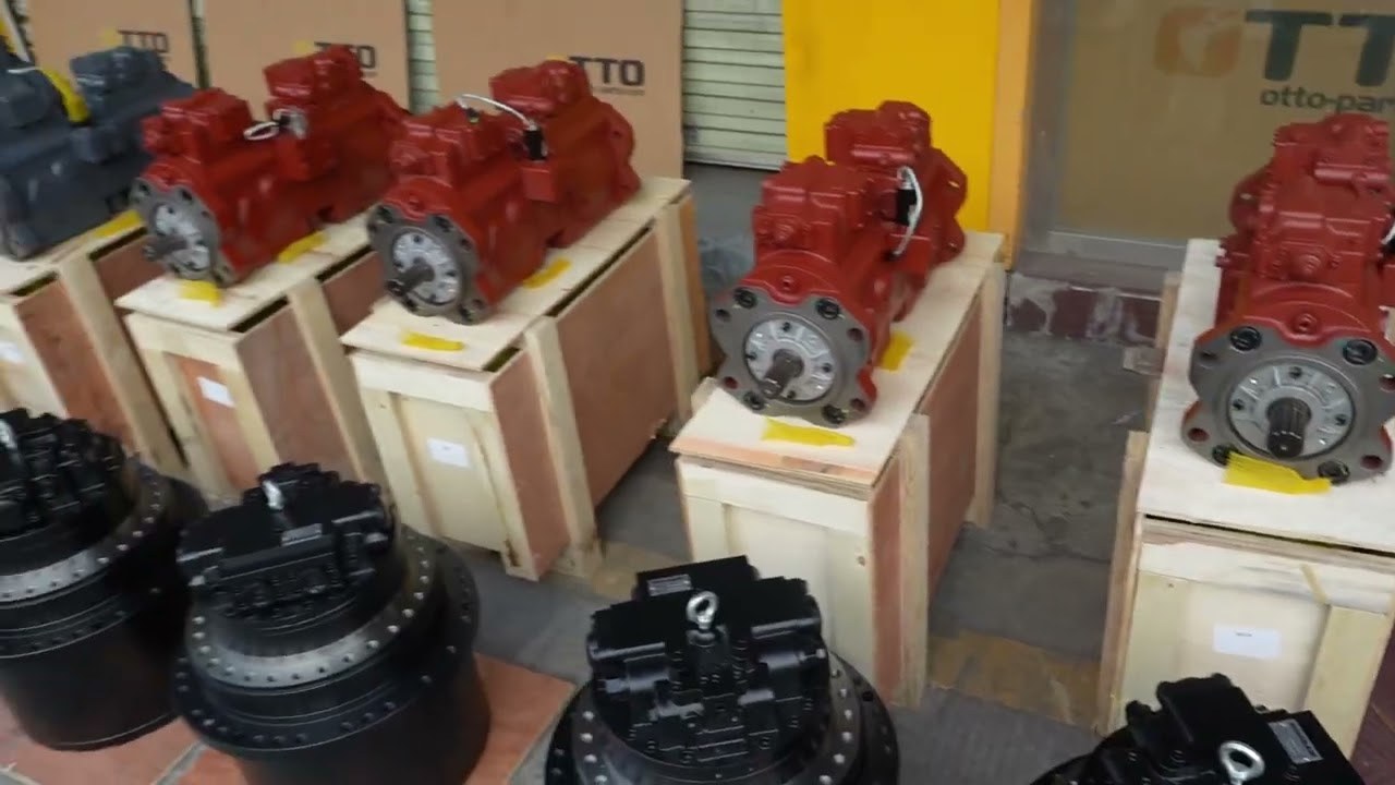  ¡Dentro de nuestro enorme almacén de piezas hidráulicas! Stock de bombas y motores para excavadoras